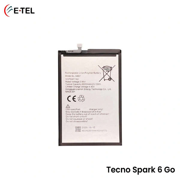 Tecno Spark 6 Go Battery Tecno Spark 6 Go Battery Price in Bangladesh
