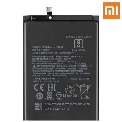 mi note 9 battery name