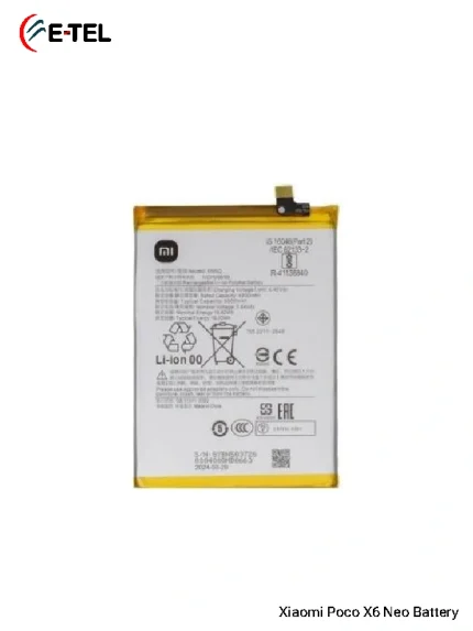 Xiaomi Poco X6 Neo Battery Price in Bangladesh